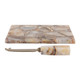 EV23532#S/2 8x6" Euclid Brown Agate And Marble Cheeseboard