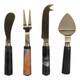 EV23536#S/4 7" Stryker Horn Cheese Knife Set In Gift Box