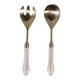 EV23539-01#S/2 11" Knolls Gold Salad Utensil Set In Gift Box