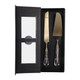 EV23539-02#S/2 13" Knolls Gold Cake Utensil Set In Gift Box