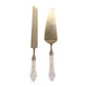 EV23539-02#S/2 13" Knolls Gold Cake Utensil Set In Gift Box