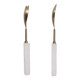 EV23540-02#S/2 11" Sylvania White Quartz Salad Utensil Set
