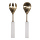 EV23540-02#S/2 11" Sylvania White Quartz Salad Utensil Set