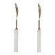 EV23540-02#S/2 11" Sylvania White Quartz Salad Utensil Set