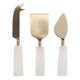 EV23541#S/3 8" Sylvania White Quartz Cheese Knife Set 