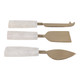 EV23541#S/3 8" Sylvania White Quartz Cheese Knife Set 