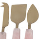 EV23546#S/3 8" Urbana Rose Quartz Cheese Knife Set 