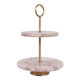 EV23549#14" Urbana Rose Quartz 2-tiered Tray