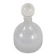 EV23565-02#12" Waite Lg Glass Bottle W/selenite Stopper,white