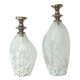 EV23568-01#S/2 11"/13" Wellston Glass Bottles W/metal Stopper