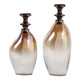 EV23568-02#S/2 11"/13" Wellston Glass Bottles W/metal Stopper