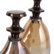 EV23568-02#S/2 11"/13" Wellston Glass Bottles W/metal Stopper