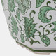 19141-02#Cer,s/2 10/12" Chinoiserie Pot Planters, Green