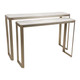 EV23569#S/2 40/48" Jules Selenite Console Table