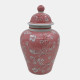 23580-01#14x9" Chinoiserie Temple Jar, Pink/white