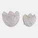 23618-02#S/2 9/12" Flower Shaped Planters, Ivory