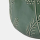 23620-02#S/2 6/8" Floral Embossed Planters, Sage Green