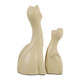 EV23607#S/2 8/12" Puuurfecto Feline Cat Terracotta Statuar