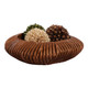 EV23631#Yalan Round Carved Wood Bowl