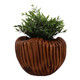 EV23632#Yalan Carved Wood Vase