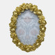 23688#4x6" Rosette Oval Photo Frame, Gold