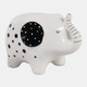 23700#6x4" Elephant Coin Bank, Black/white
