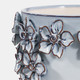 20362-05#6" Floral Applique Planter, Light Blue