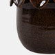 20245-05#6" Leaf Applique Planter Dark Brown