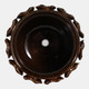 20245-05#6" Leaf Applique Planter Dark Brown