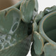 20246-07#S/2  7/10" Leaf Applique Planter, Green