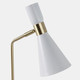 51396#21" Metal Table Lamp, White/gold