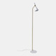 51397#60" Metal Floor Lamp, White/gold
