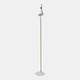 51397#60" Metal Floor Lamp, White/gold
