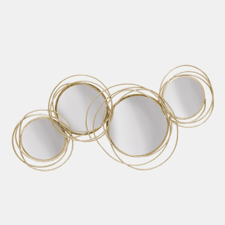 47x47, Gold Circle Mirror Sagebrook Home
