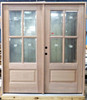 6/0 Mahogany 3/4 Lite Wood Core French Doors