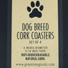 Greenline Goods Corgi Lovers Cork Drink Coasters-Set of 4 *NEW, Open Box*