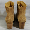 Lucky Brand Tan Suede Embroidered Side Zippered Ankle Boots Women's Size 9.5M