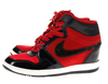 Nike Force Dunk Sky Hi High Hidden Wedge Heel - Red w/ Black - Women's Size 8