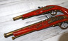 Set of 2 Hadley 1760 London Flintlock Pistol Replicas