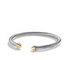 Authentic David Yurman 5mm Classic Cable Bracelet w/14K Gold Domes  w/COA  NEW