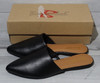 Bonnibel Evita Black Faux Leather Mules Women's Size 6.5 *NEW*