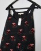 LOFT Black Tank w/ Blue Velvet Polka Dot & Red Floral Overlay Women's L *NEW*