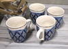 Elle Decor Lucette 16pc. Porcelain Dinnerware Set in Blue/White   NEW