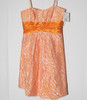 Davids Bridal Orange Mini Party Dress- Bubble hem, White overlay -Women's 6 *NWT