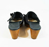 UGG Australia Women's Black Suede Leather Studs Wood Heel Clogs Size 6 