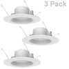 EcoSmart 5 in & 6 in LED Recessed Trim Dimmable Soft white 650 Lumen 3-Pack