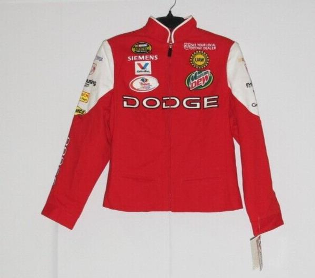 Chase Authentics Dodge NASCAR Racing Jacket Red w patches