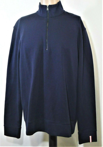 Hugo Boss Navy Pullover Quarter Zip Sweater Men's L *New w/ Tags*