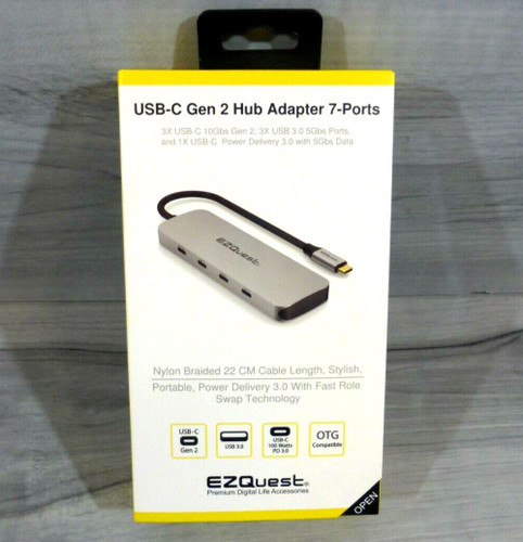 EZQuest USB-C Gen 2 Hub Adapter 7 Ports *New