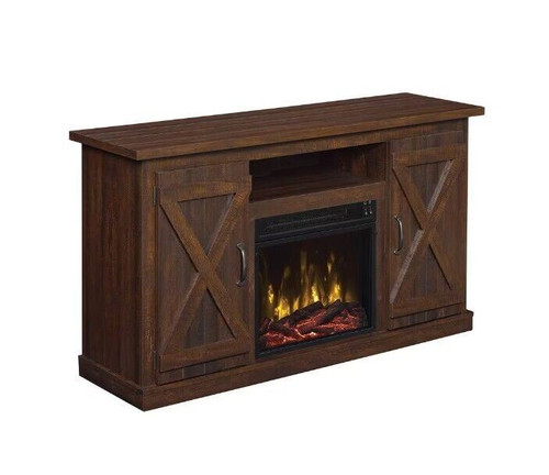Electric Fireplace TV Stand in Saw Cut Espresso *NEW* LOCAL PICKUP ONLY, ATX